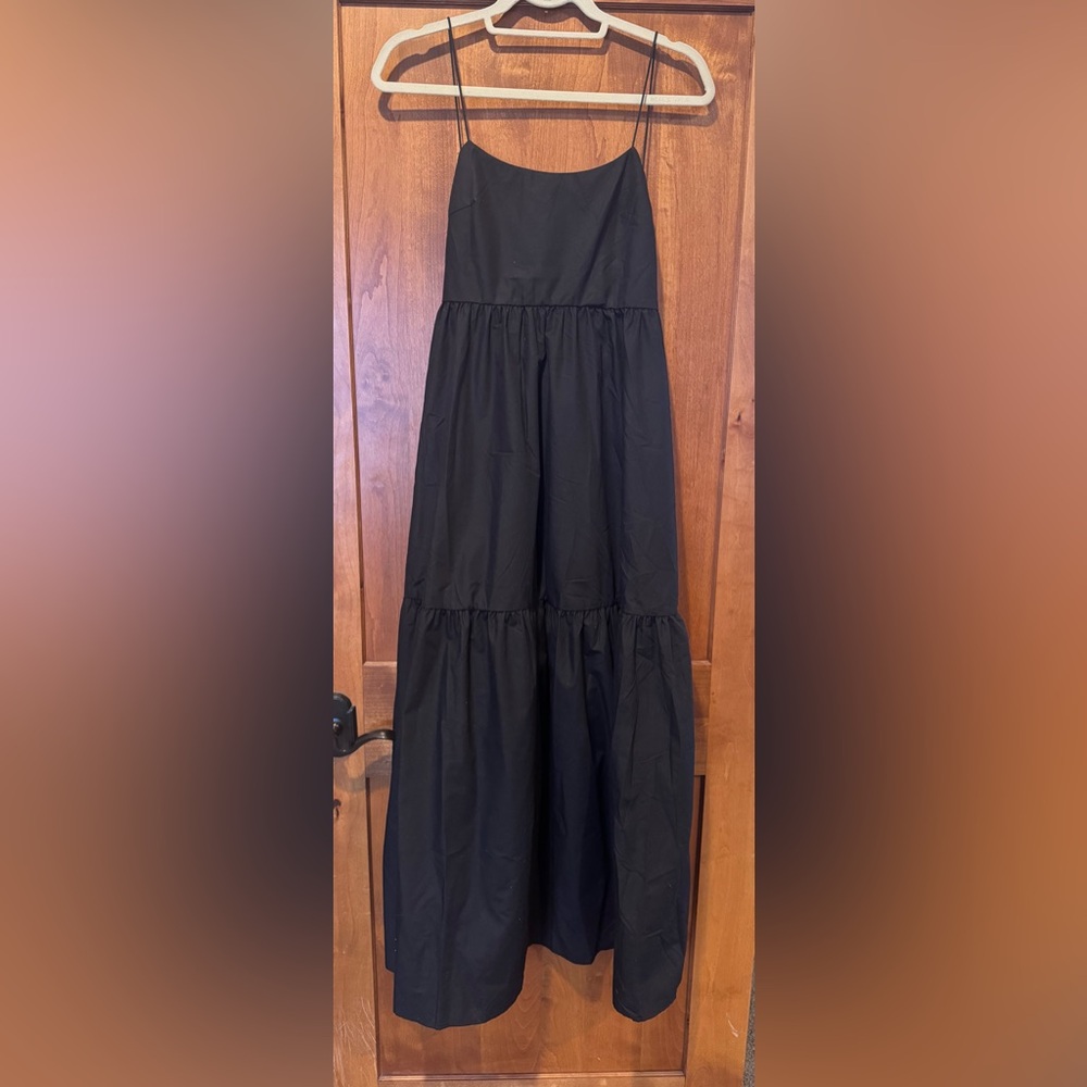 Commense Solid Black Backless Maxi Dress - image 2